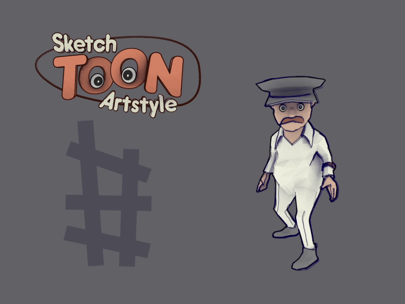 Cop - Jump Animation 2d 3d animation artstyle cop jump police sketch thief toon