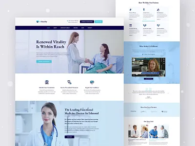 BeHealthy-Medical PSD Template V1 2019 trend branding clinic design doctor flat health health organization hospital icon landing page logo medical minimal typography ui ux web website wellness