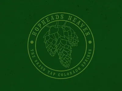 Hopheads Heaven badge badge design badge logo badges beer craft beer design graphic graphic design graphic art graphic artist graphic artists green heaven hops illustration illustrator lime green vector