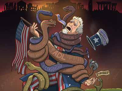 Land of the Free? bigtech censorship ipad procreate unclesam