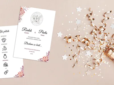 Svatební oznámení design print wedding