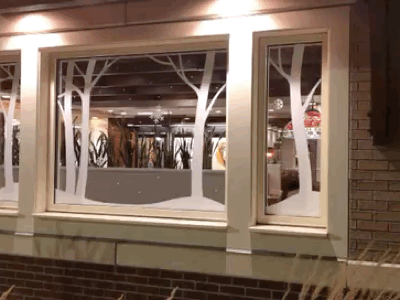 Seasonal window painting and design christmas design murals window painting