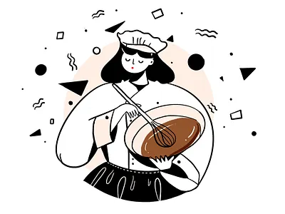 Chef Cooking Chocolate branding cafe characterdesign chef chocolate christmas cook cooking dessert food landingpage uidesign uiinspiration webdesign websitedesign winter