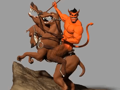 The devil wears Nada! 3d 3d illustration cerberus character design devil illustration napoleon zbrush