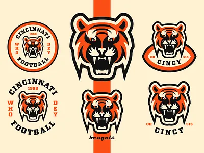 Cincinnati Bengals Concept Logo bengals black cincinnati cincinnati bengals design football football logo graphic graphic design graphic art graphic artist graphic artists logo logo concept logo concepts logo design logos nfl orange white