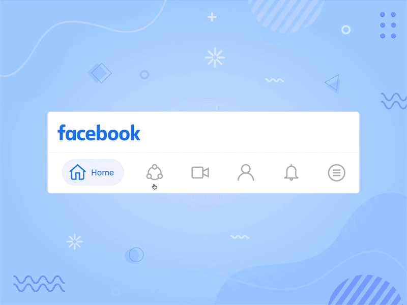 Redesign Facebook Tab bar adobe xd animation app app design design freebie fun navigation redesign tab bar ui ux