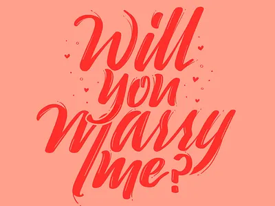 Will You Marry Me? calligraphy design illustration ipad lettering lgbtq love poster procreate proposal type wedding