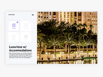 Hotel Front Page beautiful design clean design flat colors flat design front page home page hotel site hotel website modern design ui design ux design