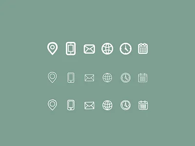 Bold, thin line or hand-drawn icon sets bold calendar contact designer email icon designs iconography icons phone studio thin
