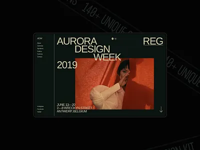 Aurora Events Design Kit app brutalist interface minimalism mobile promo page themplates typography ui component ui components ui elements ui kit ui kits ui pack