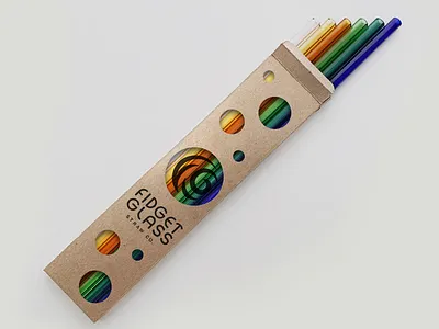 Glass Straw 6-Packs branding design die cut eco friendly glass packaging reusable straws sustainable