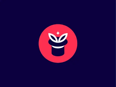 Magic Rabbit bunny design ears hat logo logomark magic magician rabbit vector