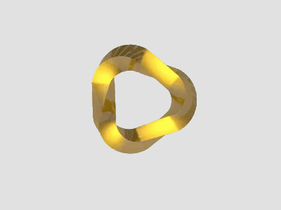 Mobius strip 3d 3dmotion c4d cinema4d loop maxon minimal motion