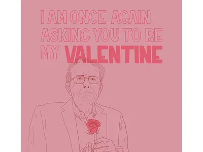 Bernie Sanders Valentine bernie sanders illustration lettering portrait