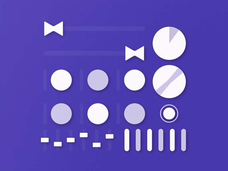 Sliders, Buttons, & Knobs after effects animation article blog buttons control panel controls knobs motion motion design purple sliders