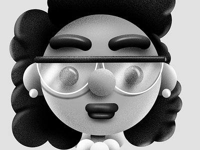 Katherine Johnson black and white black history black woman character design math portrait procreate texture woman