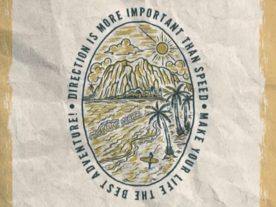 Make your life the best adventure! badge design clothing