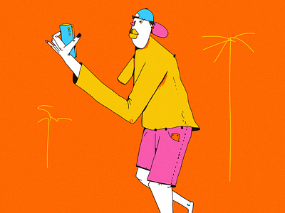 where is the skate?? art illustration palms poster print printing skate skateboard summer sun travel