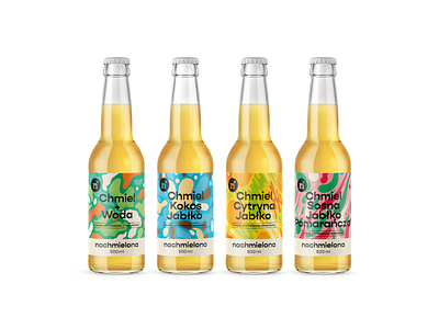 Nachmielona abstract illustration label design nachmielona packaging