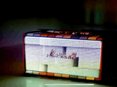 Marshall speaker projection mapping