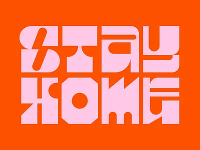 Stay Home covid19 faelpt graphic design lettering letters stay home type typography virus