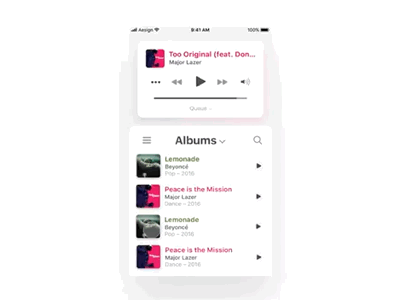 Music App Animation animation gif music ui