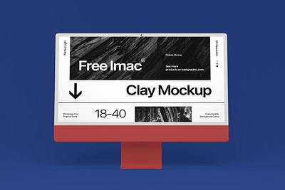 Free Imac Clay Mockup device free item free psd free template imac mockup psd template psd web design