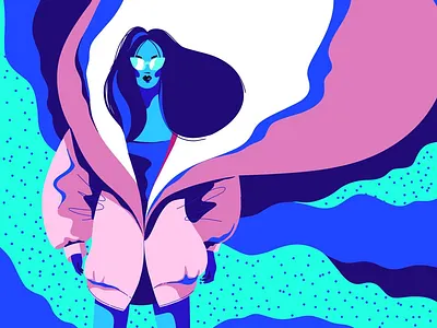 Fancy clothes inside 2d 2d illustration abstract adobe fresco blobs character cool design digital illustration drawing fancy fashion flat flat illustration flow flowy girl portrait vector