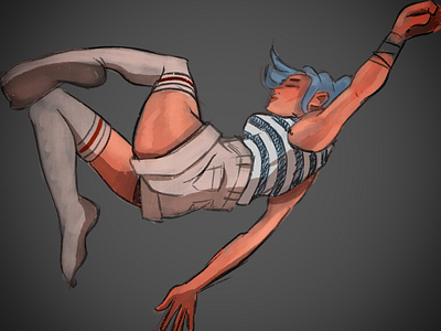 Falling creativity design life illustration procreate sketch speed paint warmup