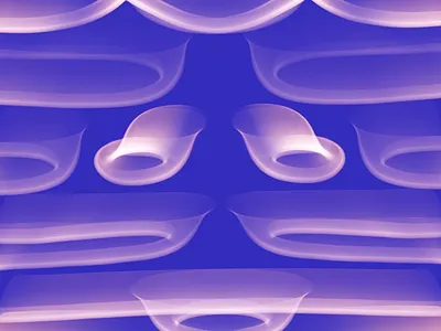 Art Therapy No. 1 3d abstract art blue color curves forms illustration procreate vibes waveforms waves