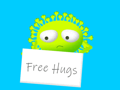 Corona virus animation loop corona coronavirus covid 19 flatdesign free hugs illustration motion graphics