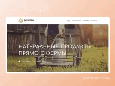 Kurchatovec Website | UX/UI DESIGN farm food green landing light nature organic village website