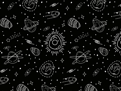 Cosmic Easter eggs pattern pattern illustration design flat