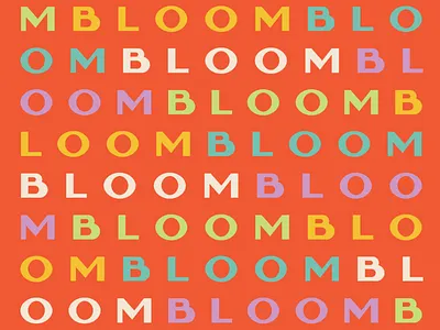 BLOOMBLOOMBLOOM for Dribbbs bloom brand coffee color palette illustrator logo pattern typography