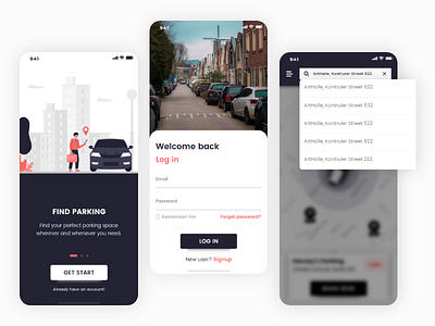 Car Parking Mobile App app app design app ui branding car parking car parking app codiant mobile app promotion ui