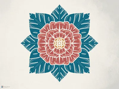tropic possibly bold bright design drawing flower illustration minimal minimalism minimalist procreate texture white space