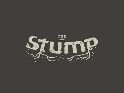 The Stump custom type lettering logo logotype organic roots roughen effect stump textured tree type typography wordmark