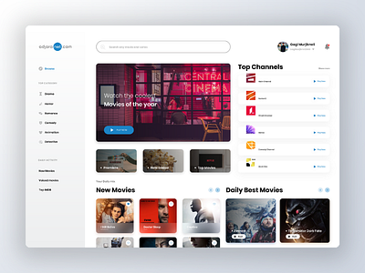 Adjaranet Web Redesign cinema cinema design clean movie ui ux web webdesign website design