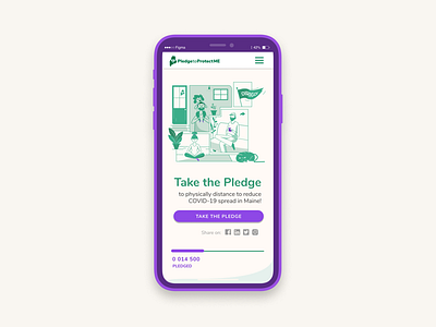 UI/UX for Pledge design illustration stay home ui ux