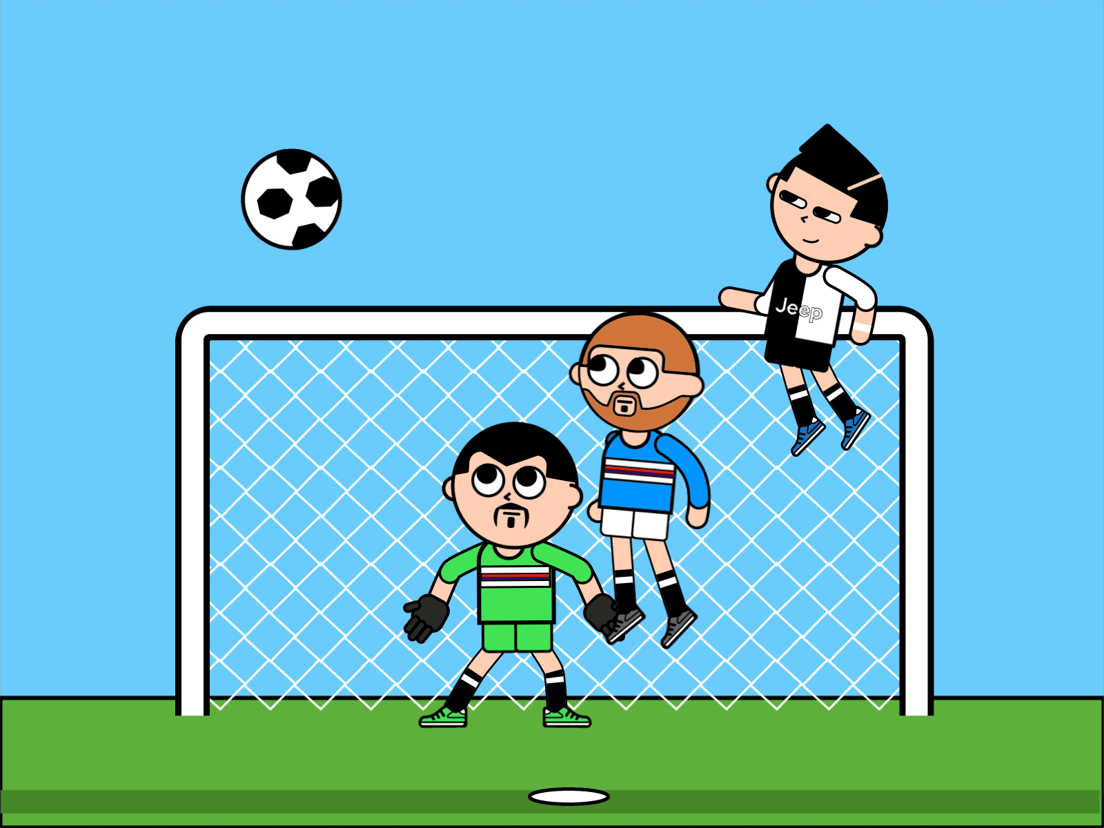 Ronaldo on air 2danimation aftereffects animated animatedgif animation animation 2d applicaiton character animation character design cute fun gif illustrator loop motiongraphics ronaldo web animation