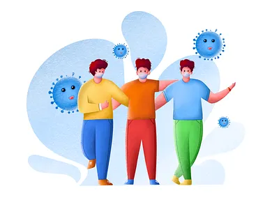 Wear Mask art corona covid covid19 design digital art doodle google illustration illustrator mask ui ux vector virus wear mask webdesign