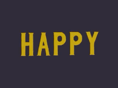 Fading happiness animation ipad procreate typography