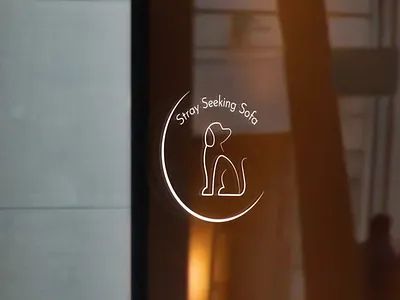 Stray Seeking Sofa Logo animal design logo pet