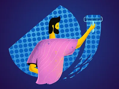 Just start painting character design illustration man paint painting procreate