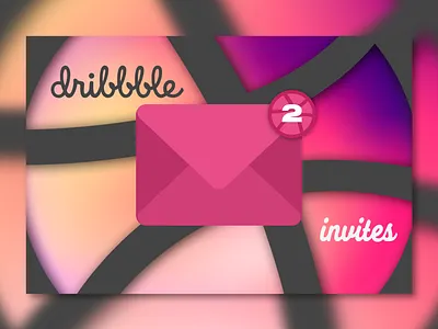 2 Dribbble Invites! dribbbleinvite dribbblepros invite invites pink