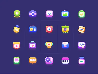 Icons child children colourful cute design happy icon icons illustration