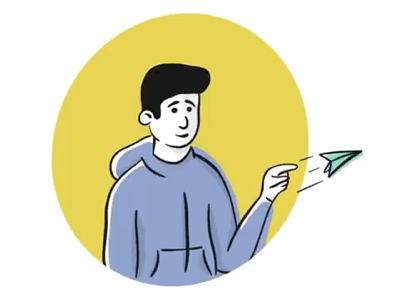 Paper plane animation character animation colours illustration paper plane procreate