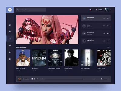 Music page dashboard album dashboard music music app music player store ui ux ux design