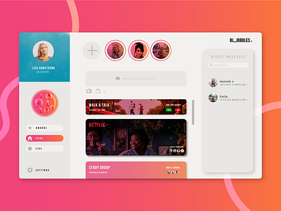 BUBBBLE network networking social media social network web design