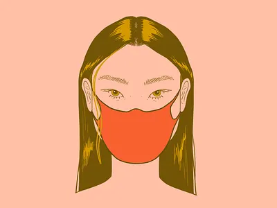 Wear Your Mask covid illustration mask portrait